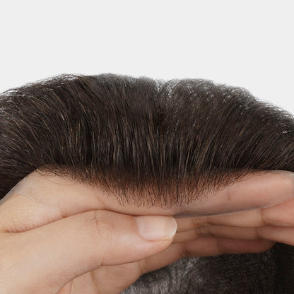 Men’s 0.03mm Thin Skin Hair System - Lightweight Toupee with Natural 80% Density