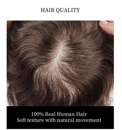 Men’s 0.03mm Thin Skin Hair System - Lightweight Toupee with Natural 80% Density