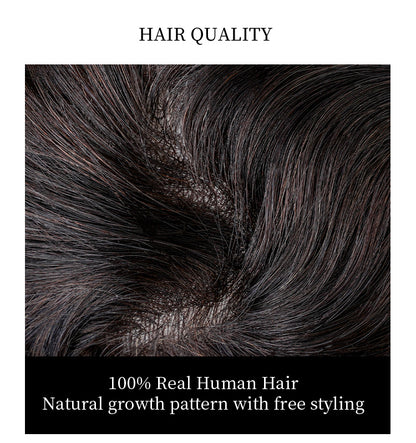 Lace Hair System with PU Sides – Swiss Lace Toupee for Men with Natural Hairline