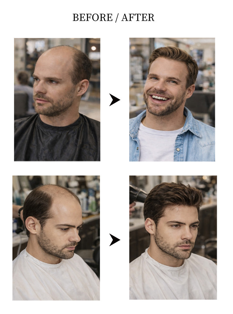 Lace Hair System with PU Sides – Swiss Lace Toupee for Men with Natural Hairline